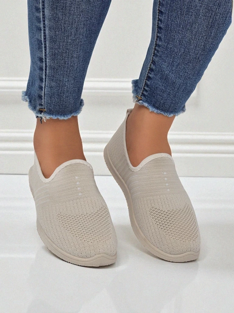 Resti Callista Women's Beige Moccasins Made of Breathable Fabric Spring Summer