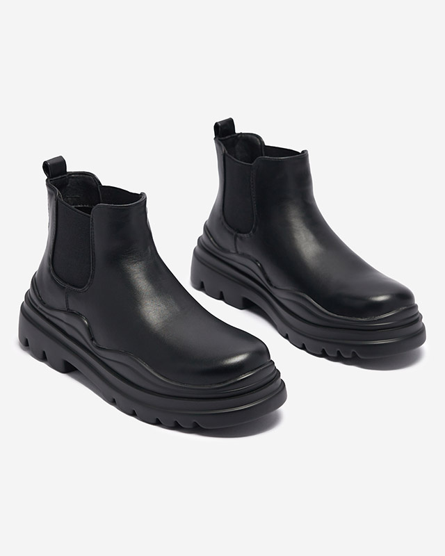 Resti Women&#039;s black slip-on boots on a thicker Beja sole - Footwear