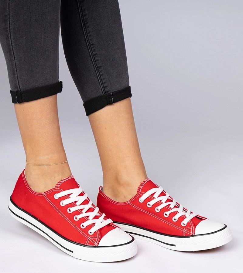 Gemre Pantofi sport clasici roșii pentru femei Menfis