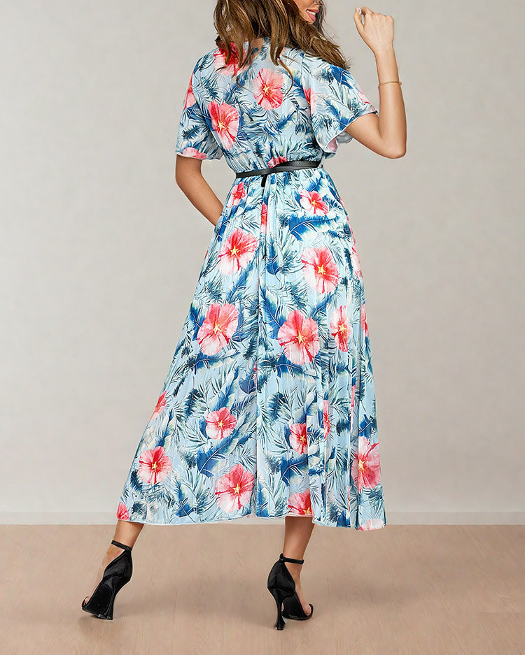 Resti Women's pleated floral midi dress