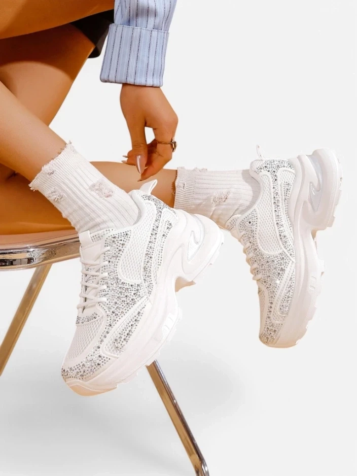 Resti Women's sporty sneakers with rhinestones Bloss