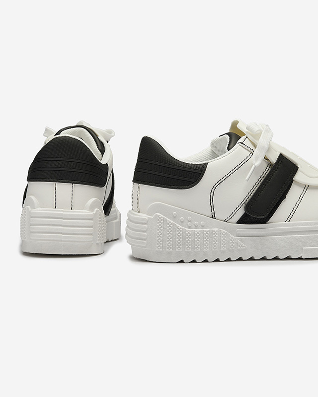 Resti Black and white women&#039;s sports shoes with rubber inserts Inika - Footwear