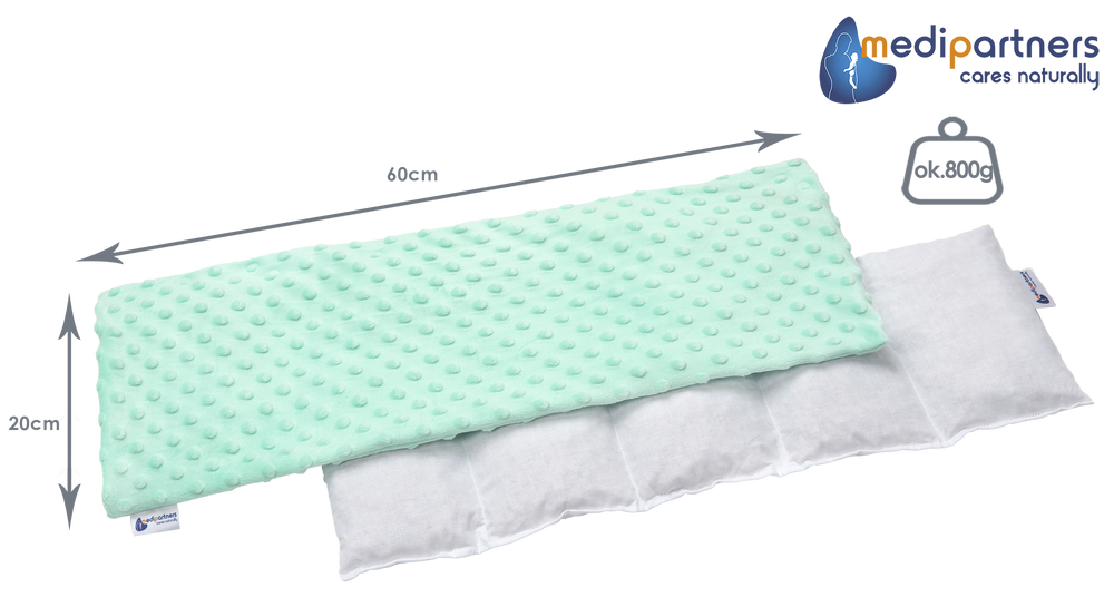 Medi Partners Thermophor with cherry seeds large 20x60 – 5 chambers Minky – Mint