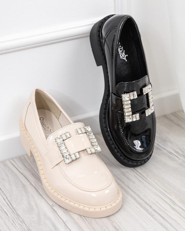 Resti Beige women's shoes with Larri crystals - Footwear