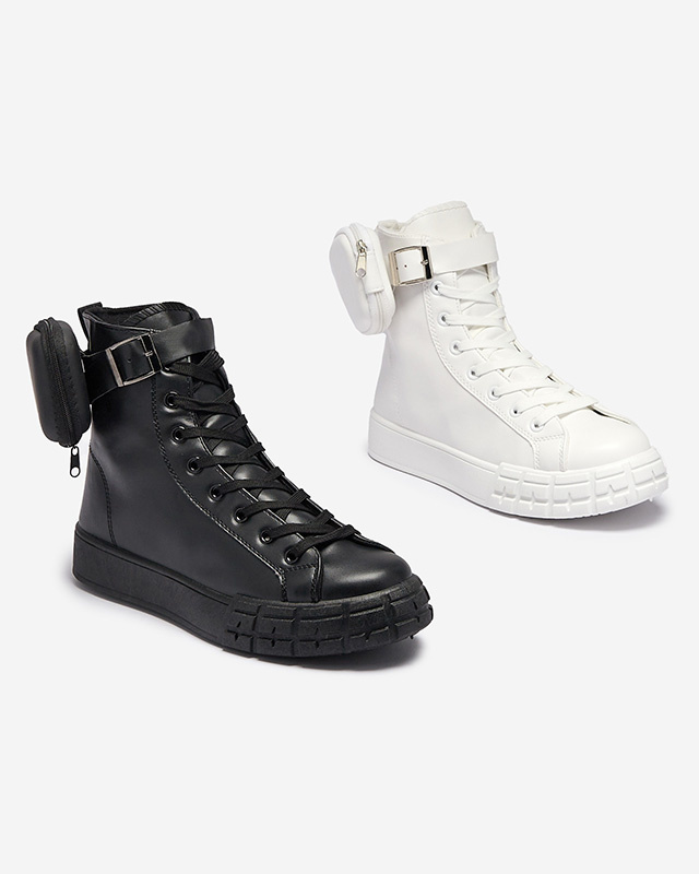 Resti Black women's sport shoes with pouch Efiffe- Footwear