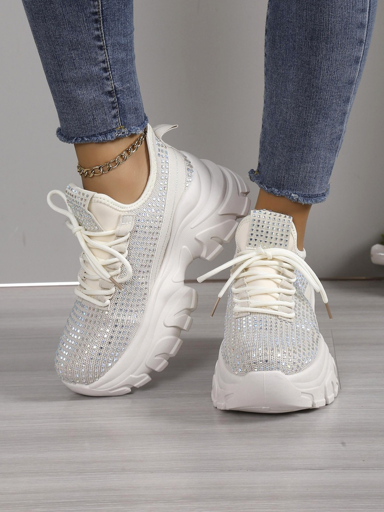 Resti Women&#039;s sporty sneakers with rhinestones Blysco