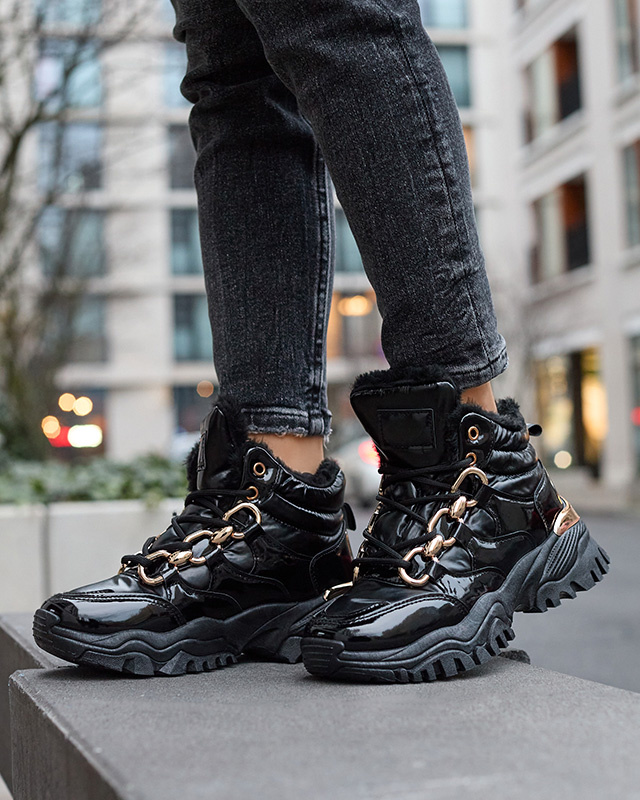Resti Black women&#039;s sporty winter boots a&#039;la trappers Mertika - Footwear