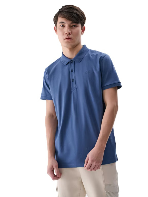 Tricou polo albastru bărbătesc 4f