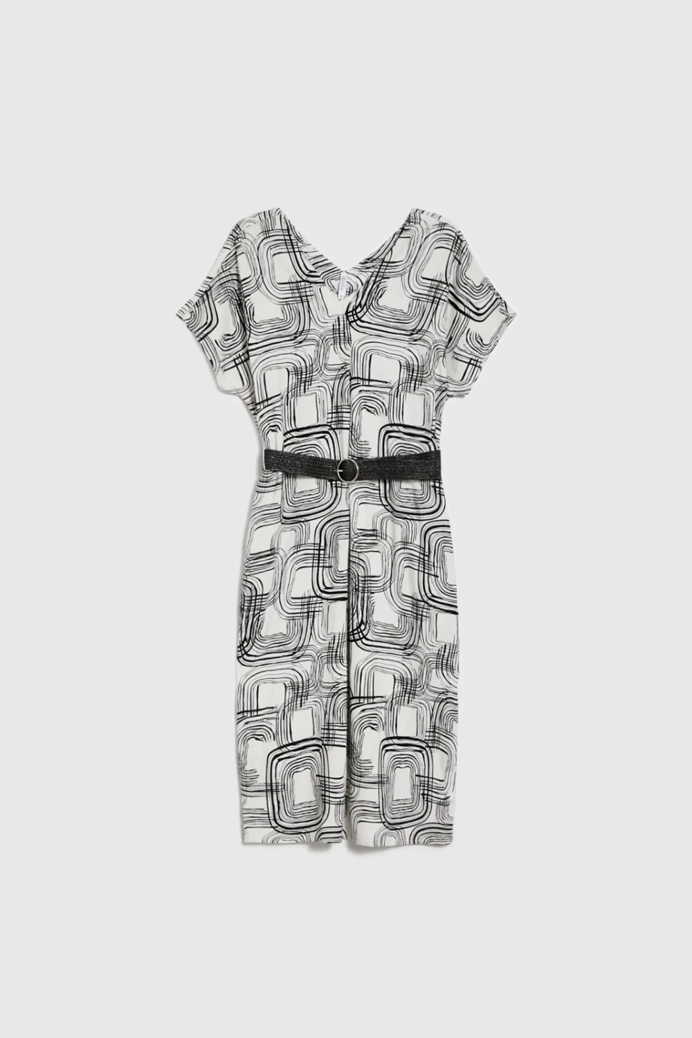Marisse Viscose And Linen White Dress
