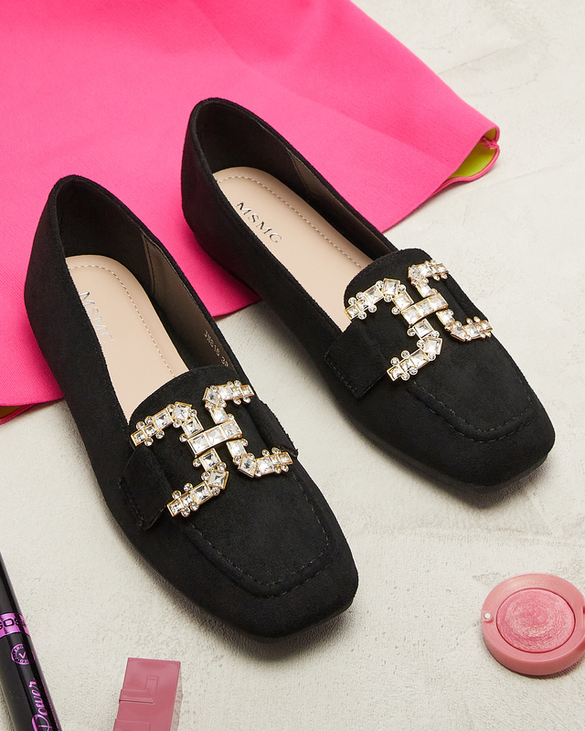 Resti Women's black moccasins Jaorica- Footwear