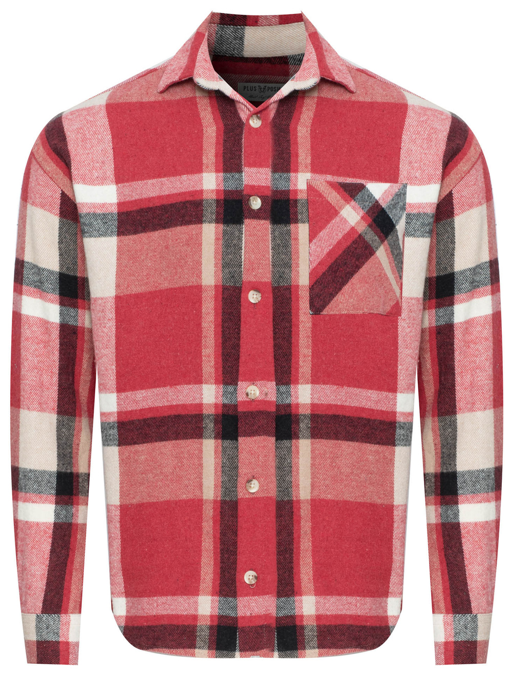PLUS POSH червена тениска с кариран десен