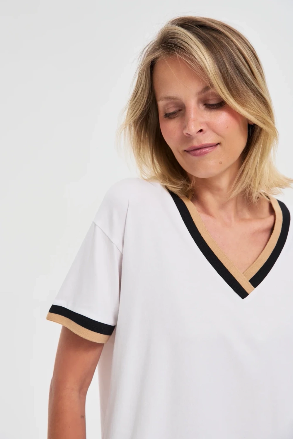 Marisse White Cotton Blouse