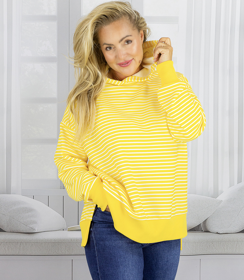 Pri Women's oversize striped hoodie CANDY STRIPES