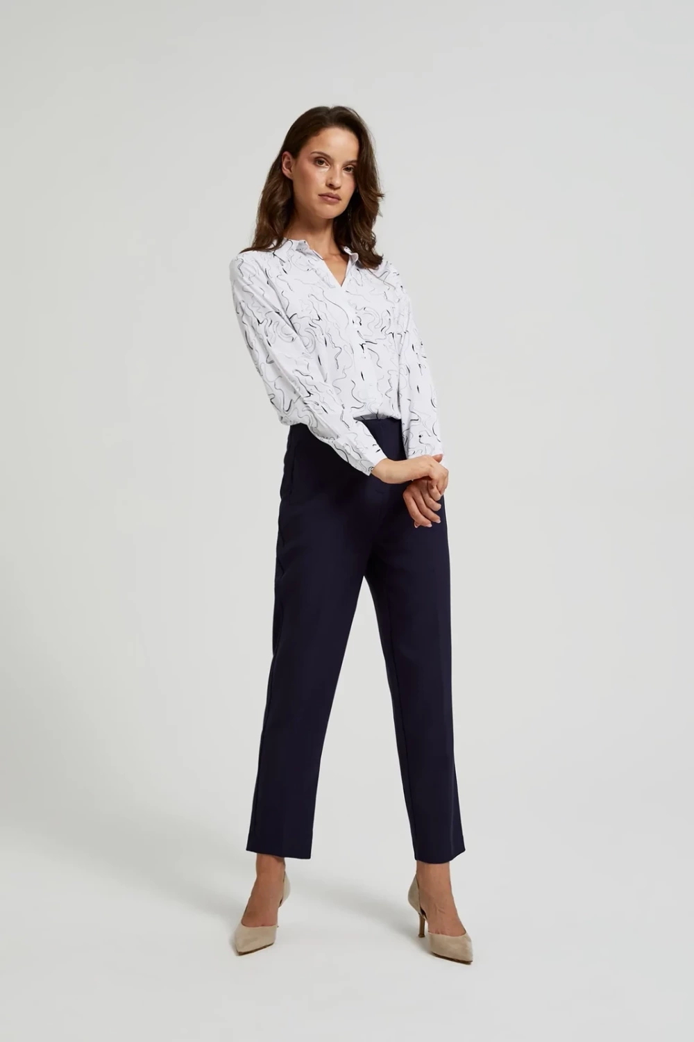 Marisse Women's Trousers Z-Sp-4513 Navy