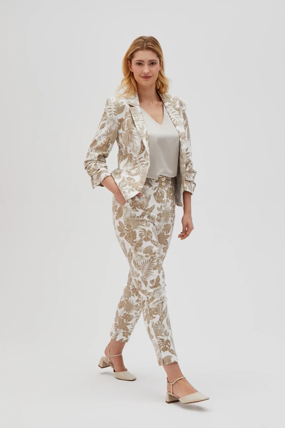 Marisse Women's Trousers L-Sp-4603 Off White