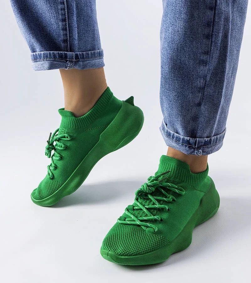 Gemre Adidași Côté din material textil verde