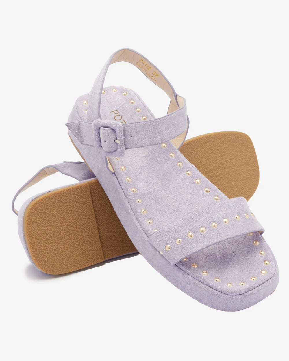 Resti Purple women&#039;s sandals with rhinestones Franssia - Footwear
