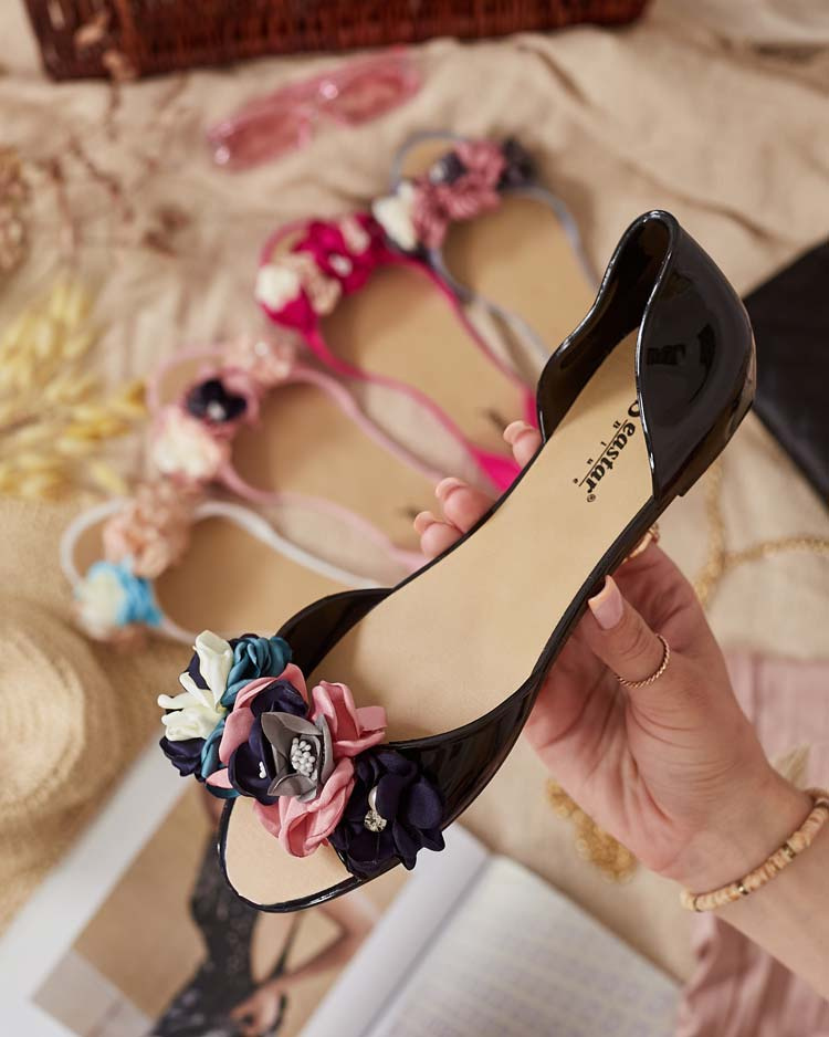 Resti Rubber ballerinas with flower Koddies