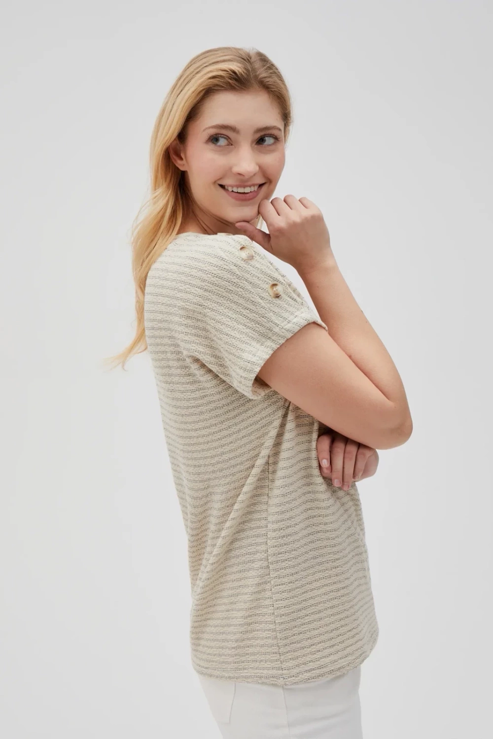 Marisse Women's T-Shirt L-Ts-4634 L.Beige