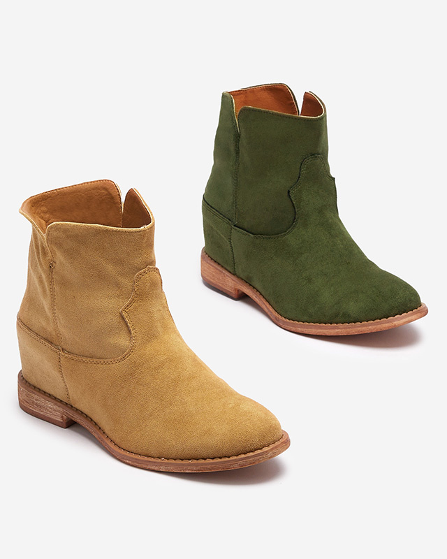 Resti Cowboy boots on an indoor wedge in camel Bluestone - Footwear 1
