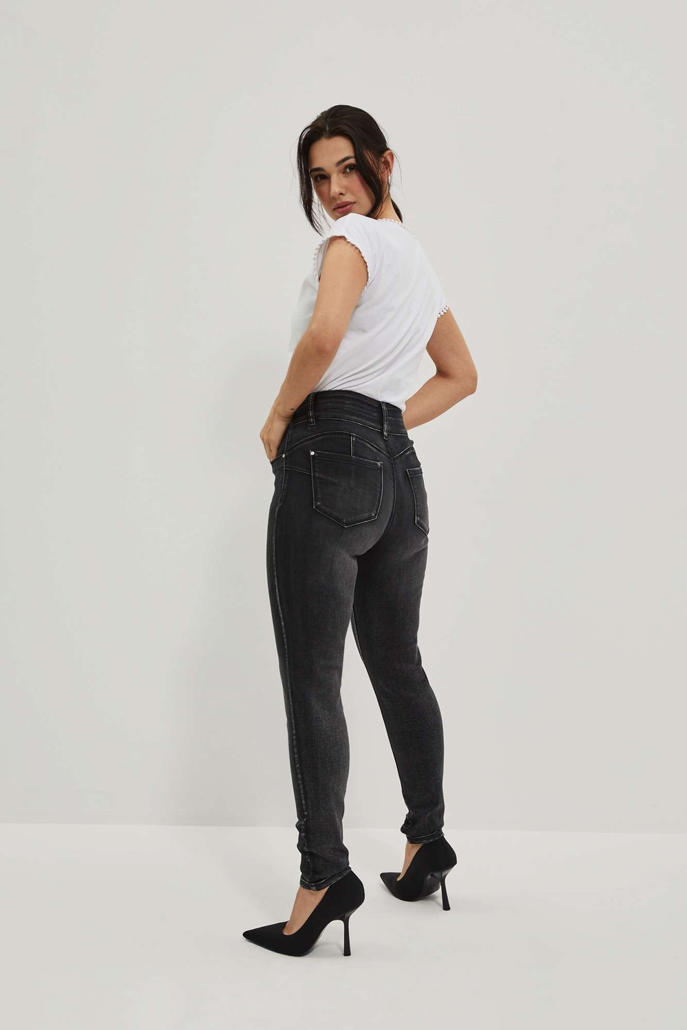 WOMEN'S JEANS L-JE-4021 GRAPHITE