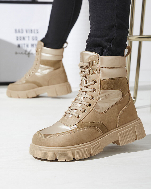 Resti Light brown women&#039;s insulated trapper boots Kasemi- Footwear