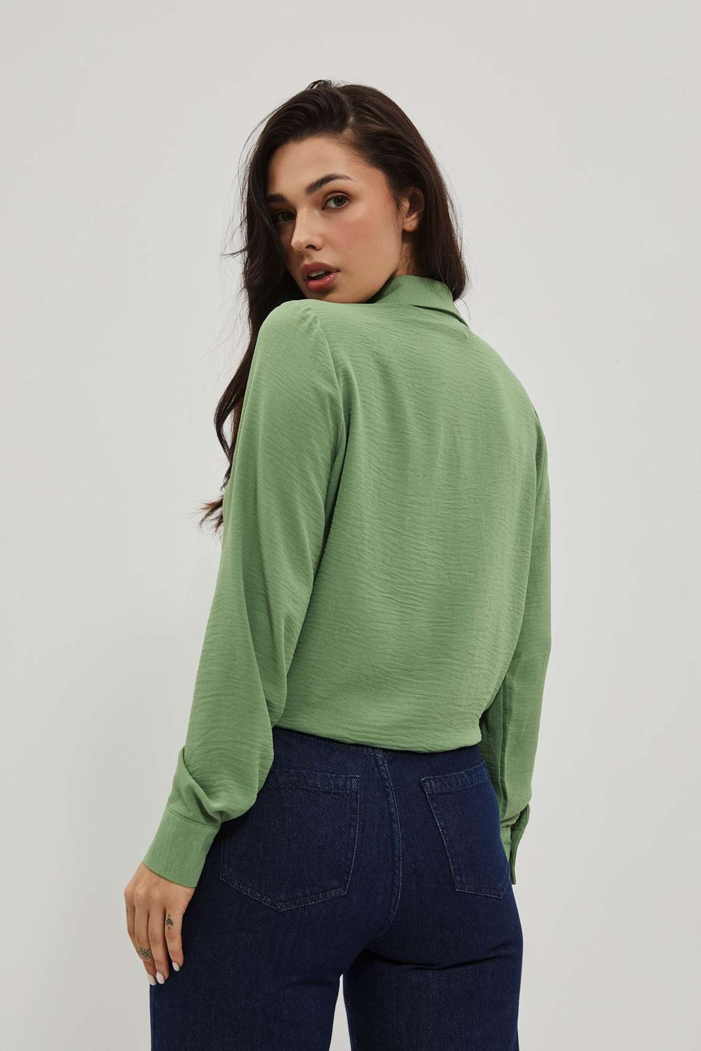 WOMEN'S SHIRT L-KO-4011 OLIVE