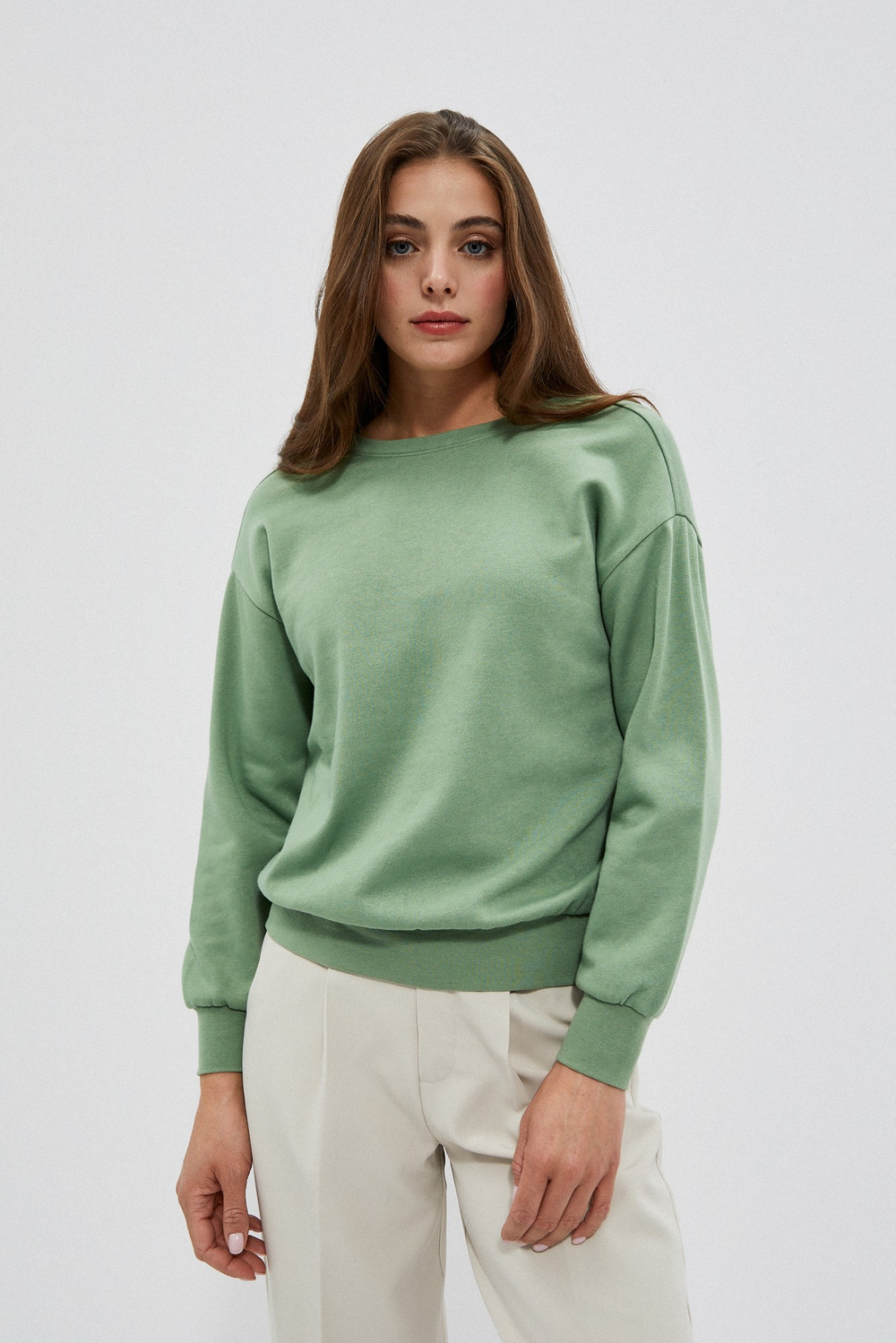 WOMEN'S SWEATSHIRT L-BL-4001 OLIVE