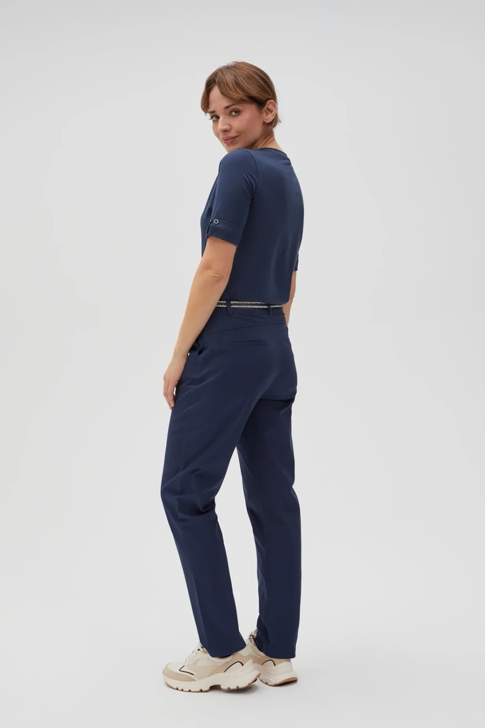 Marisse Women's Trousers L-Sp-4600 Navy