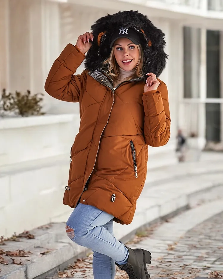 Resti Brown women's winter jacket