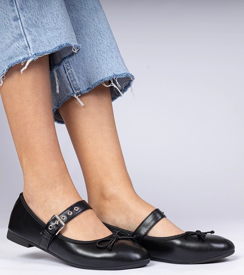 Gemre Balerini negri de damă cu fundiță Mansy