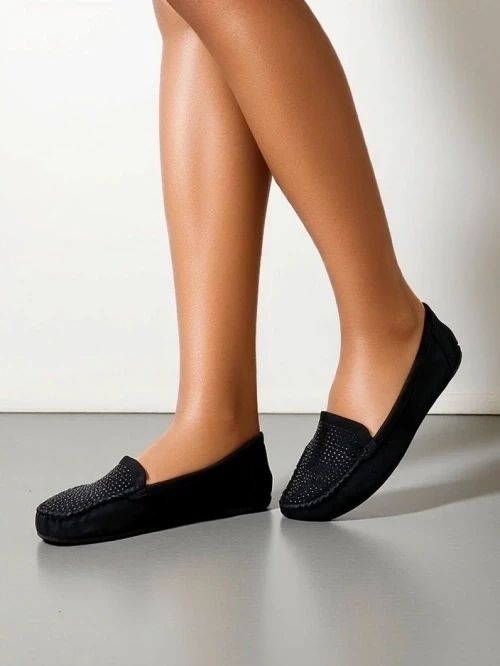 Resti Women's moccasins with rhinestones Ezuess