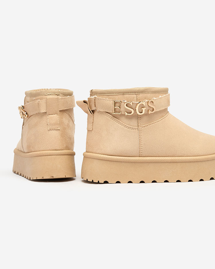 Resti Light brown women&#039;s shoes a&#039;la snow boots with ornament Parisela