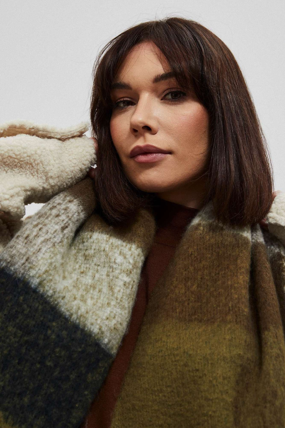 Marisse Striped scarf with fringes