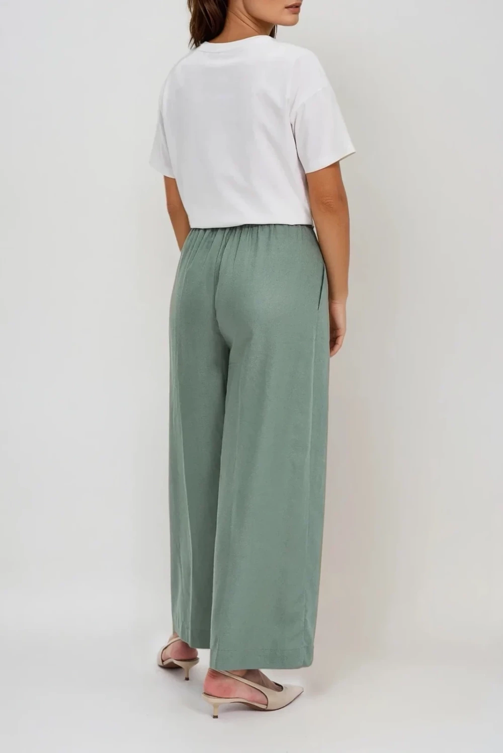 Marisse Olive Creased Trousers