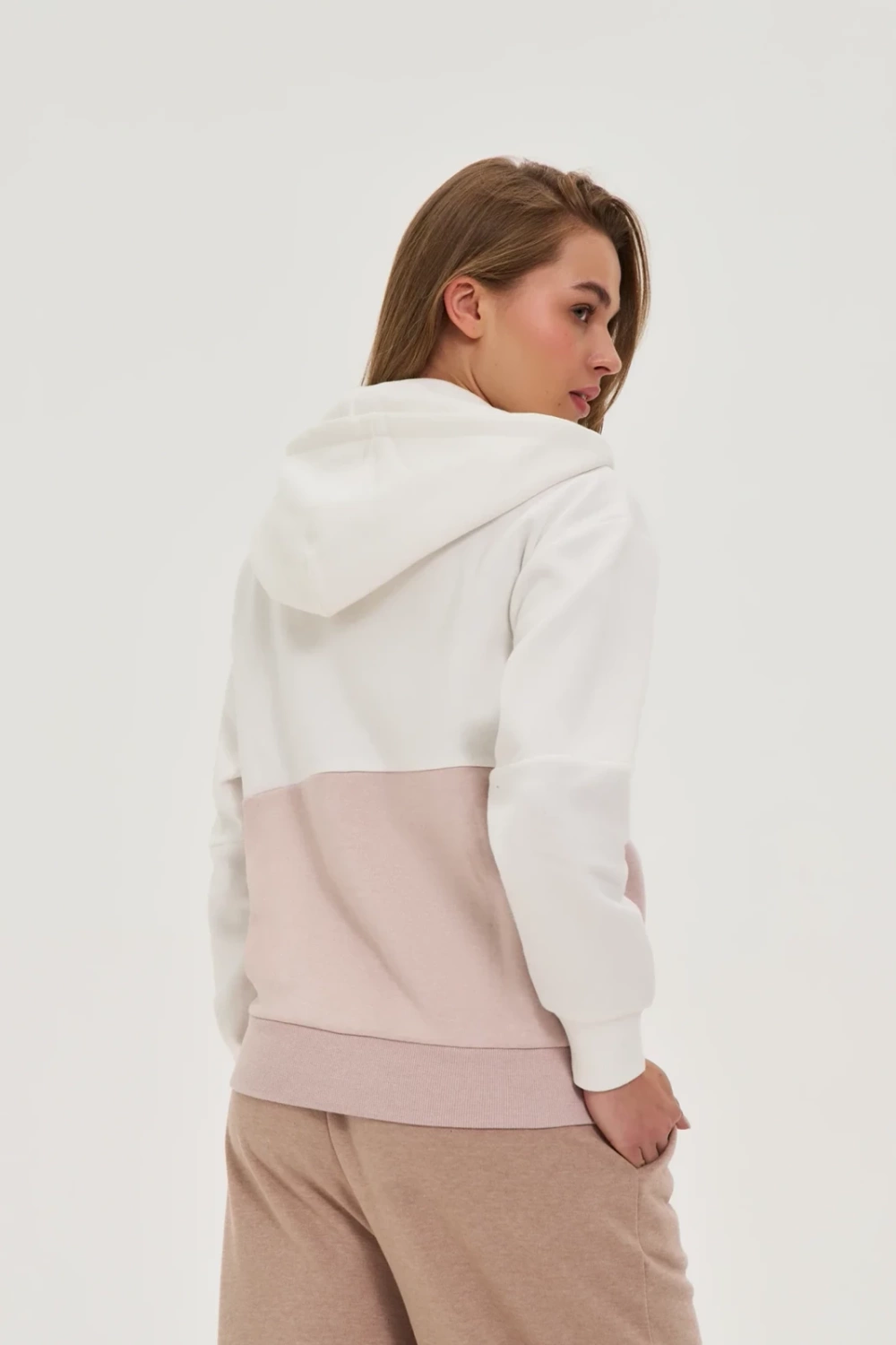 Marisse WOMEN'S SWEATSHIRT Z-BL-4818 L.BEIGE MEL