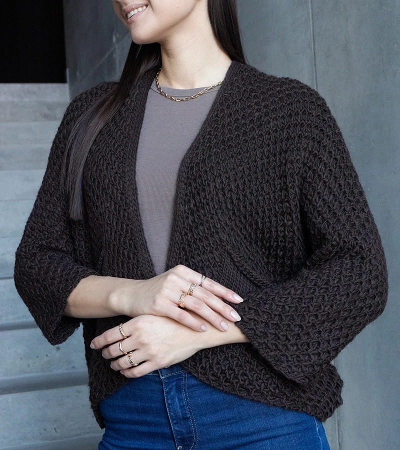 UR/CEO Brown open front cardigan Nira