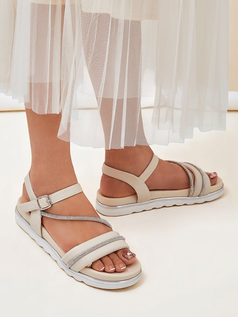 Resti Royal Fashion Women's Rhinestone Wedge Sandals Magnol