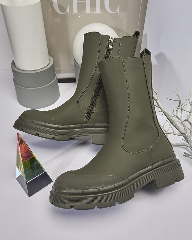 Resti Women&#039;s insulated dark green high boots Jori - Footwear