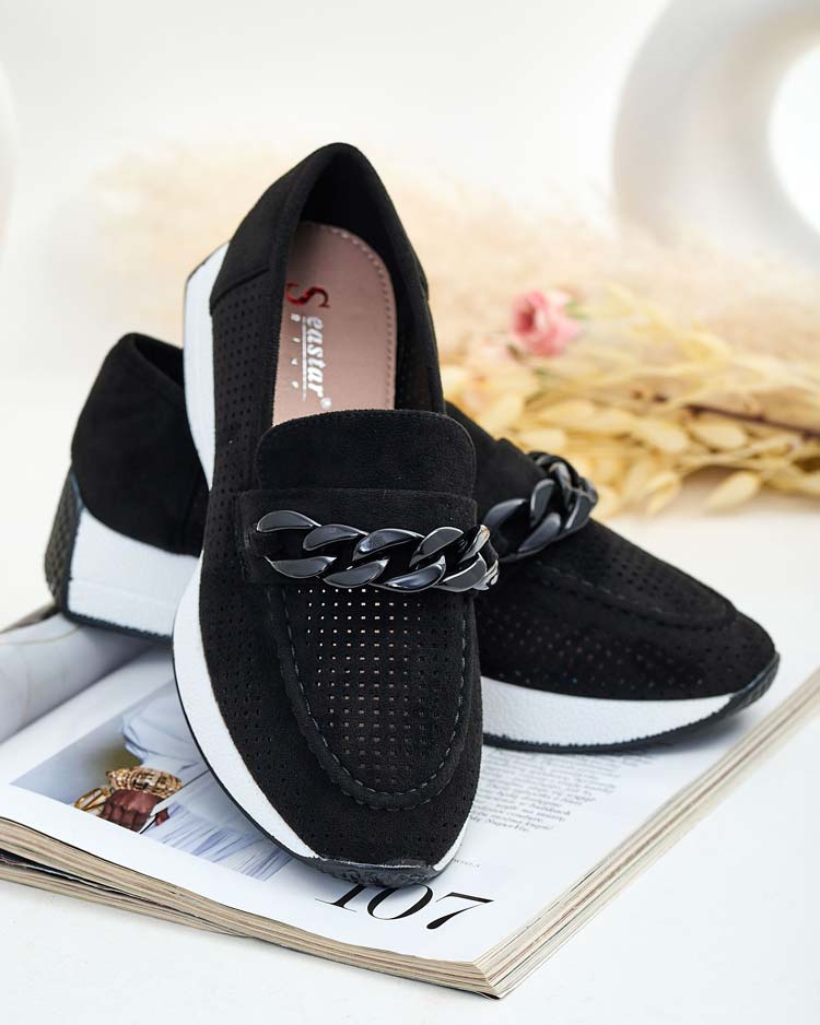 Resti Openwork women&#039;s moccasins with chain Isolla