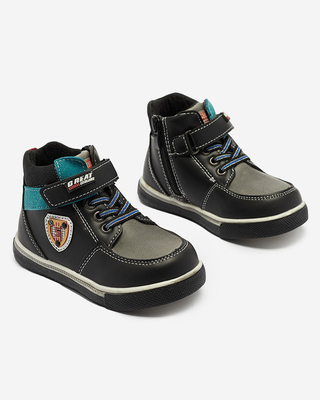 Resti Black boys' boots Wiasio- Footwear