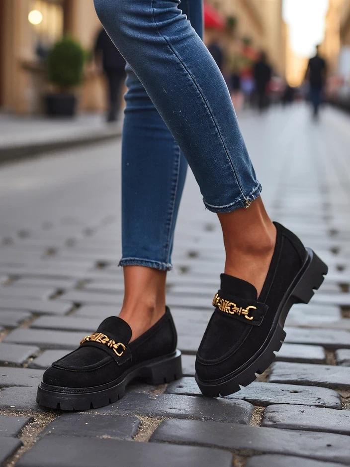 Resti Women's eco suede loafers Emmite