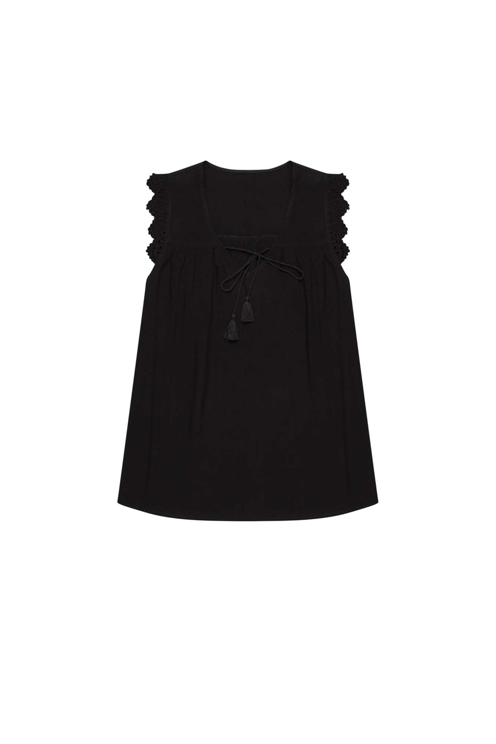 Viscose top with lace