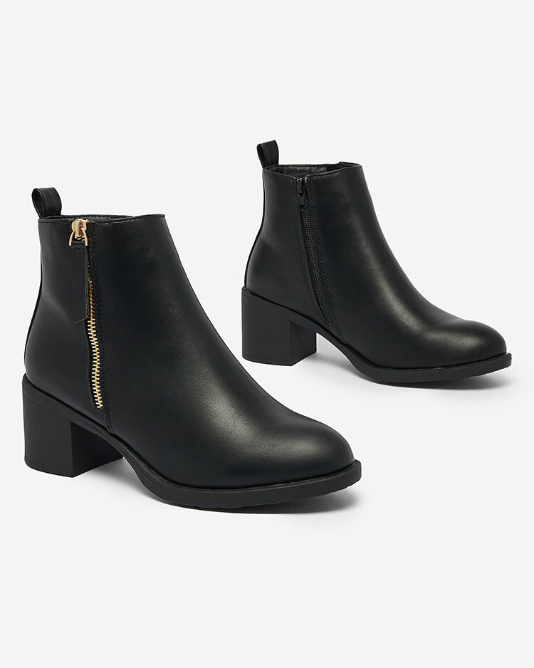 Resti Black eco leather women&#039;s low stiletto boots Rejerry