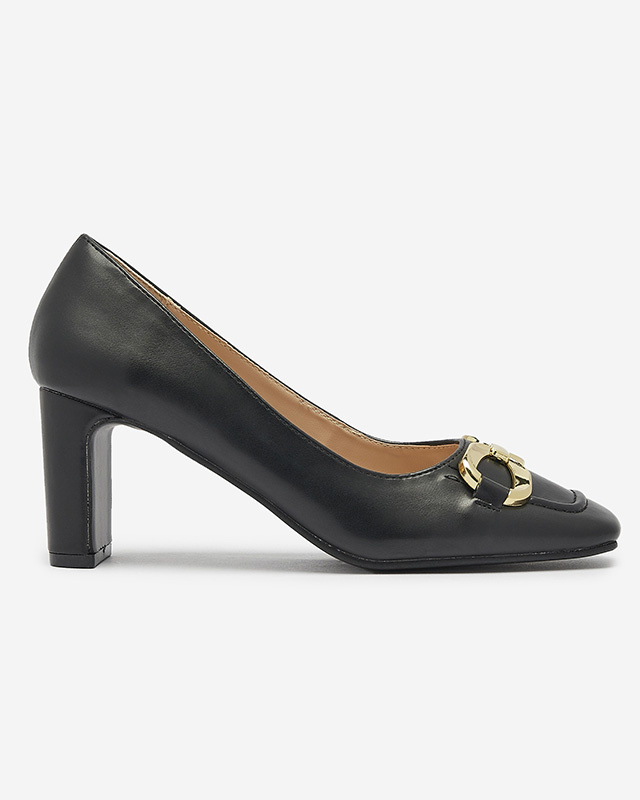 Resti Black women&#039;s moccasin style pumps Cancoro- Footwear