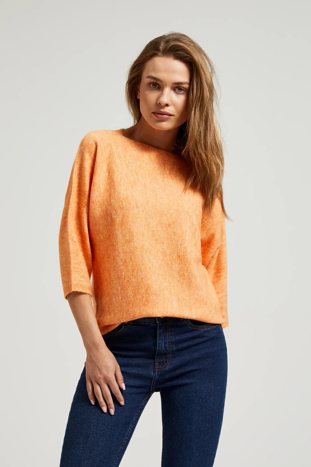 Marisse Women&#039;s Sweater Z-Sw-4512 Orange Mel