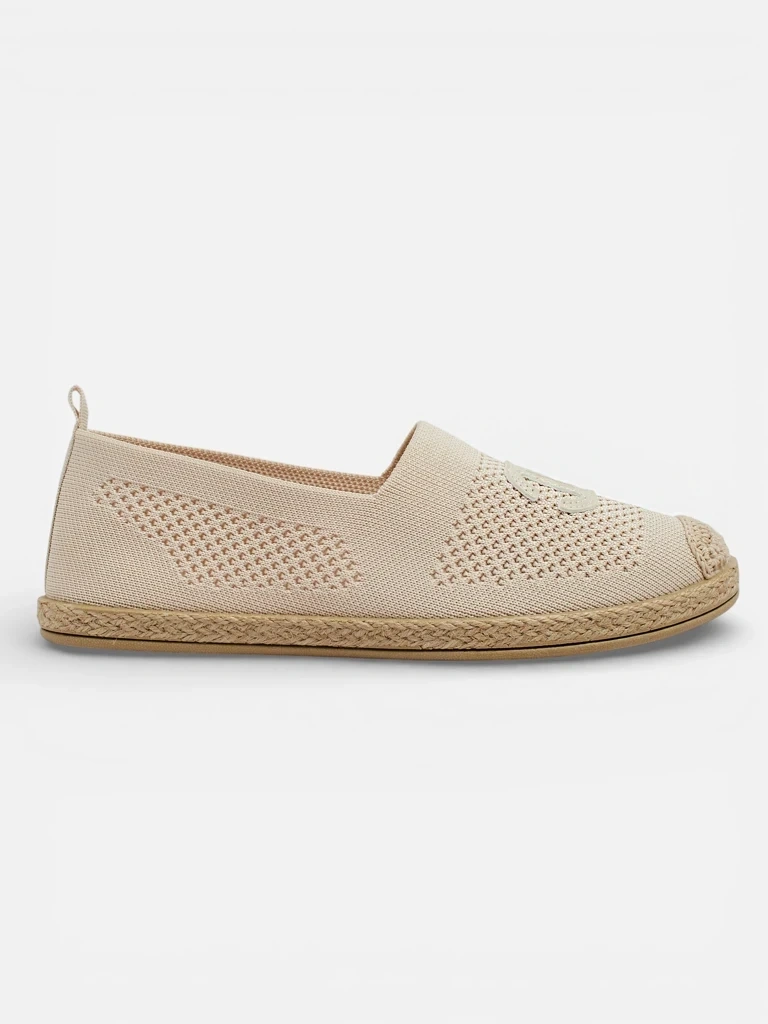 Dámske slip-on topánky s jutovou podrážkou