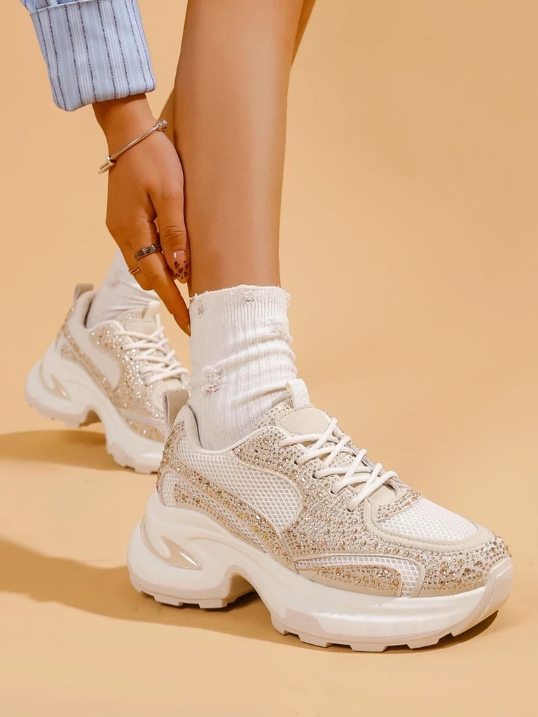 Resti Women's Sports Sneakers with Rhinestones Bloss