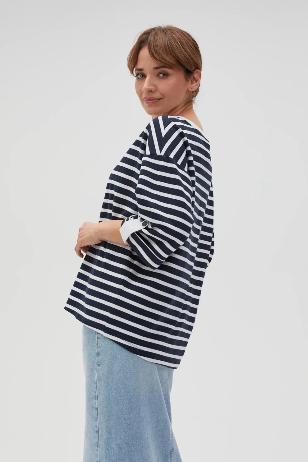 Marisse Women&#039;s Sweatshirt L-Bl-4607 Navy