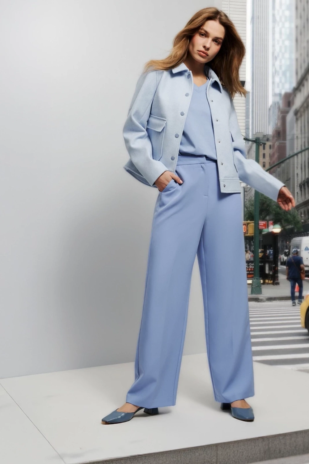 Marisse Womens Trousers L-Sp-4607 Blue